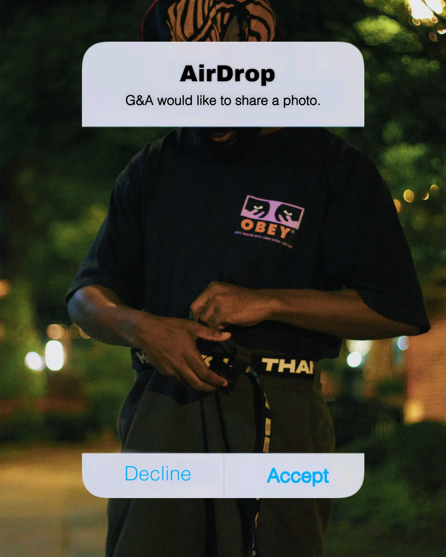 Gritty and Abstract AirDrop campaign creative