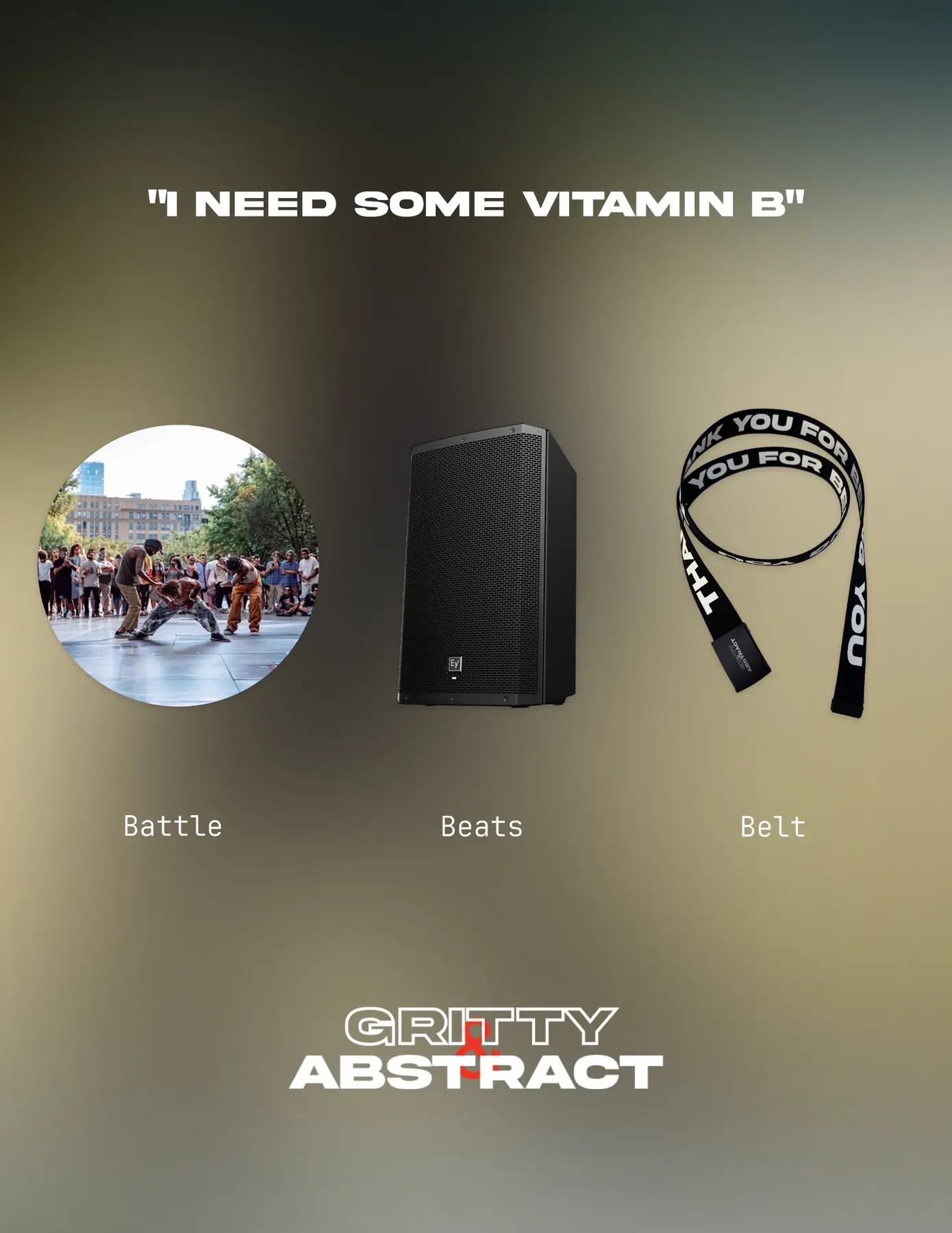 Vitamin B wordplay campaign creative for THANK YOU BELT 3.0