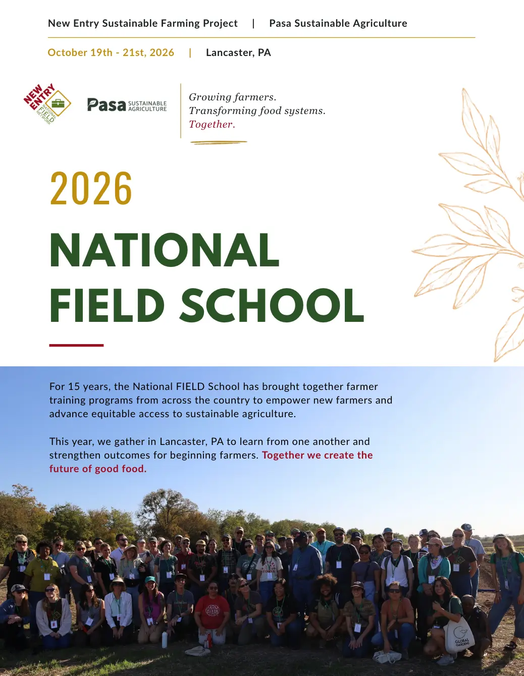 2026 National FIELD School sponsorship packet cover