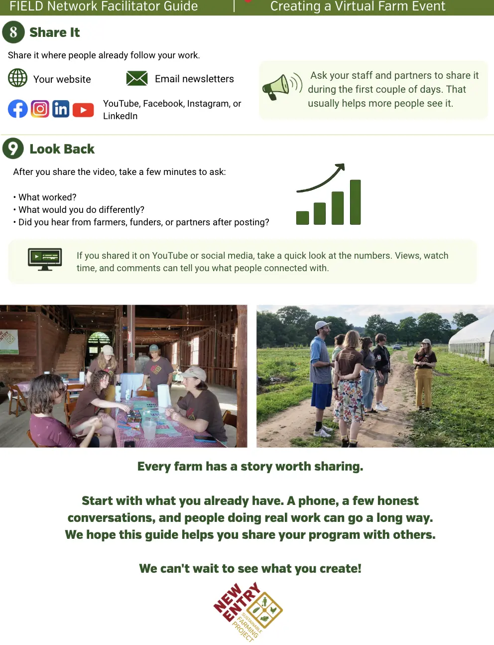 Final page of the Virtual Farm Event facilitator guide